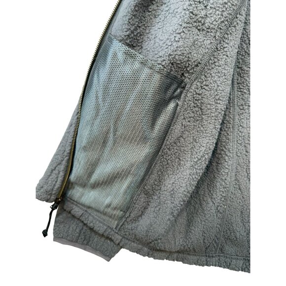 Lands End Mens Full-Zip Textured Fleece Jacket Size Large Gray - Picture 9 of 13